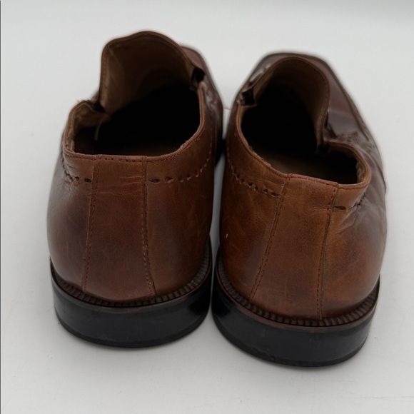 Stacy Adams Dark Brown Leather Slip-On Loafers mens .11M casual office event Y2K main image 9
